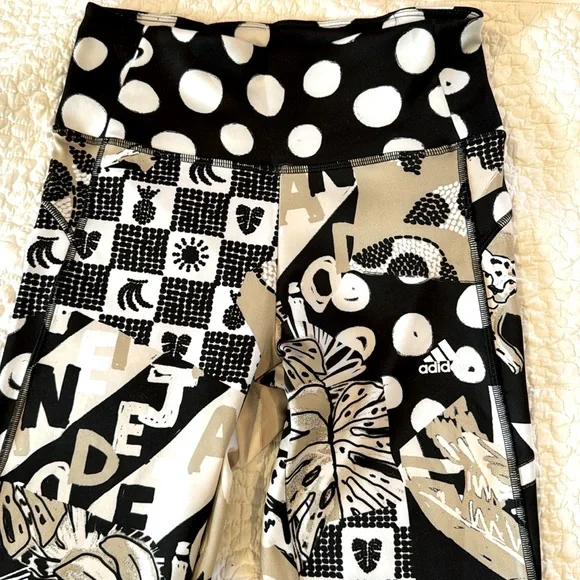 Adidas x Farm Rio Athletic Leggings - Size Small - Picture 2 of 4